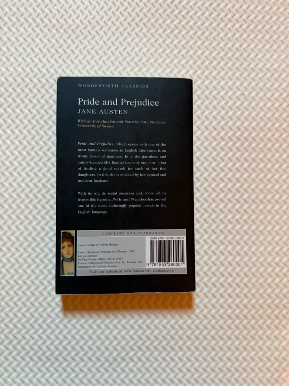 Wordsworth Classics Pride and Prejudice by Jane Austen - Black Cover - Picture 2 of 4